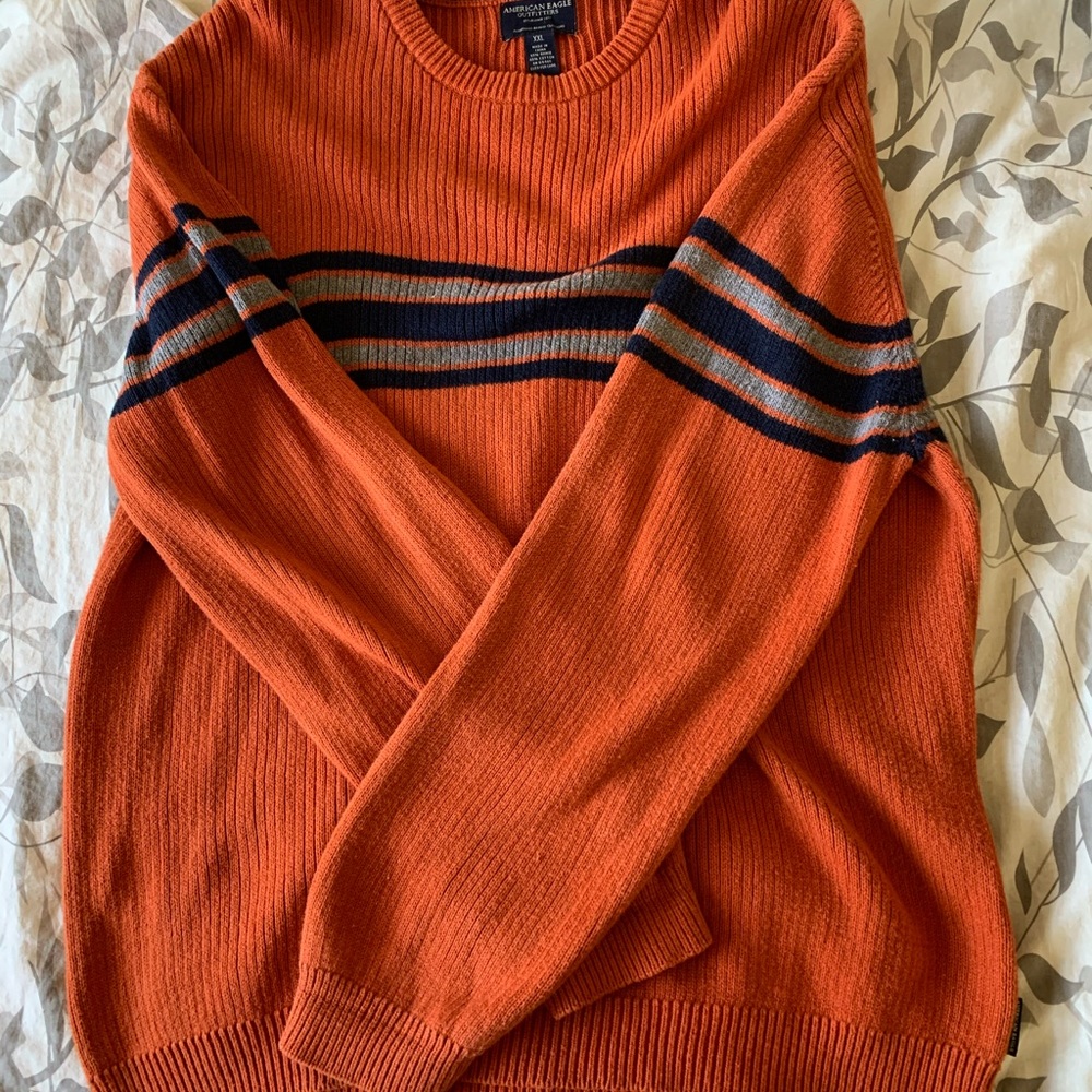 AMERICAN EAGLE ORANGE STRIPED SWEATER ‼️‼️‼️